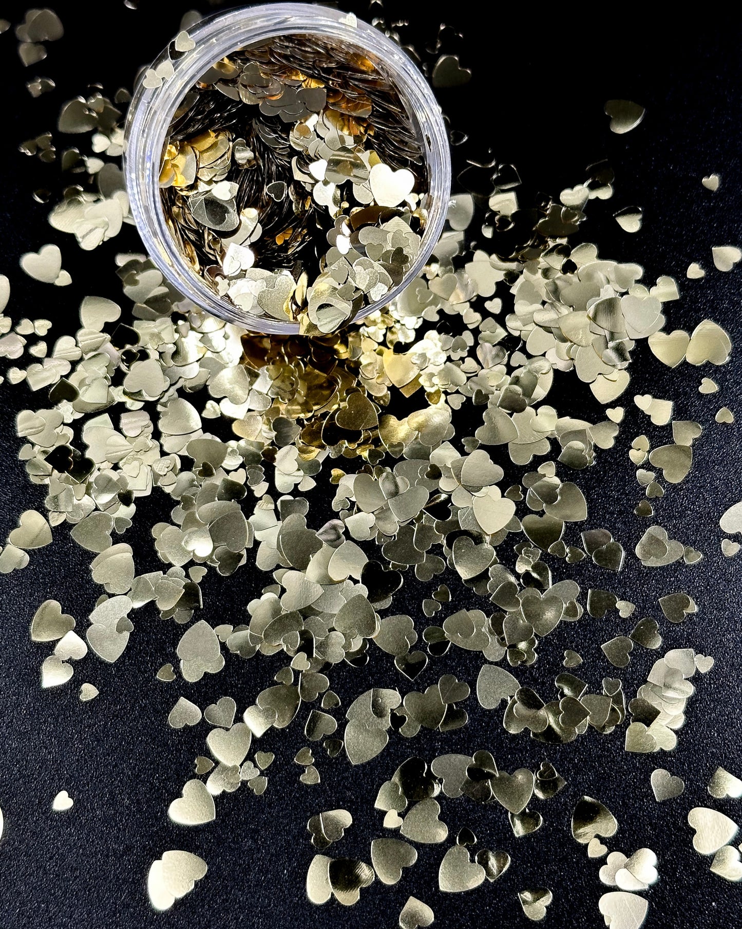 Gold Heart Glitter