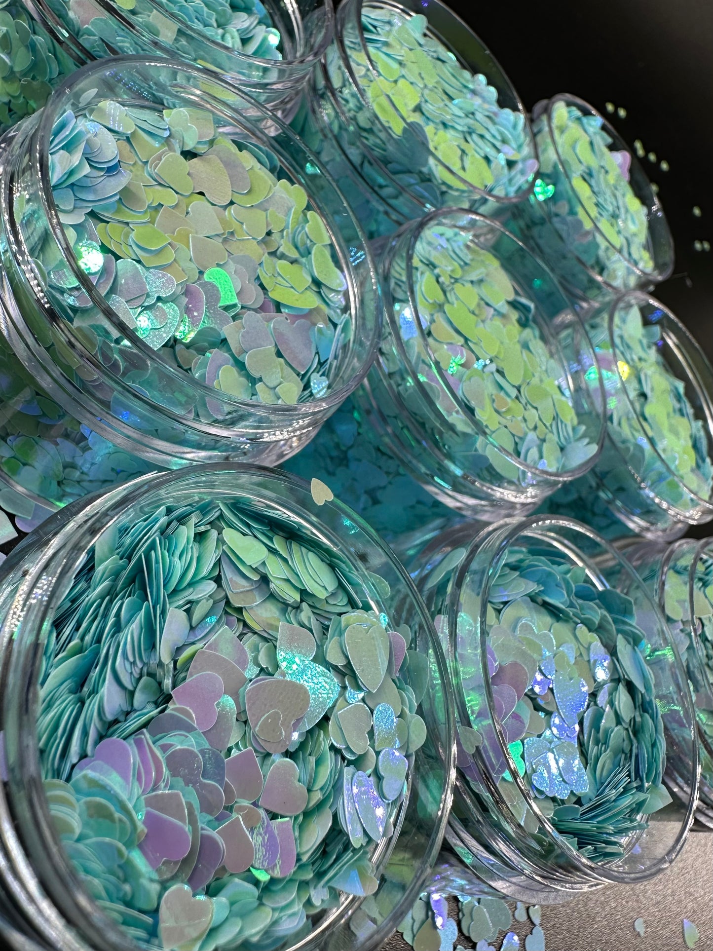 Baby Blue Heart Glitter