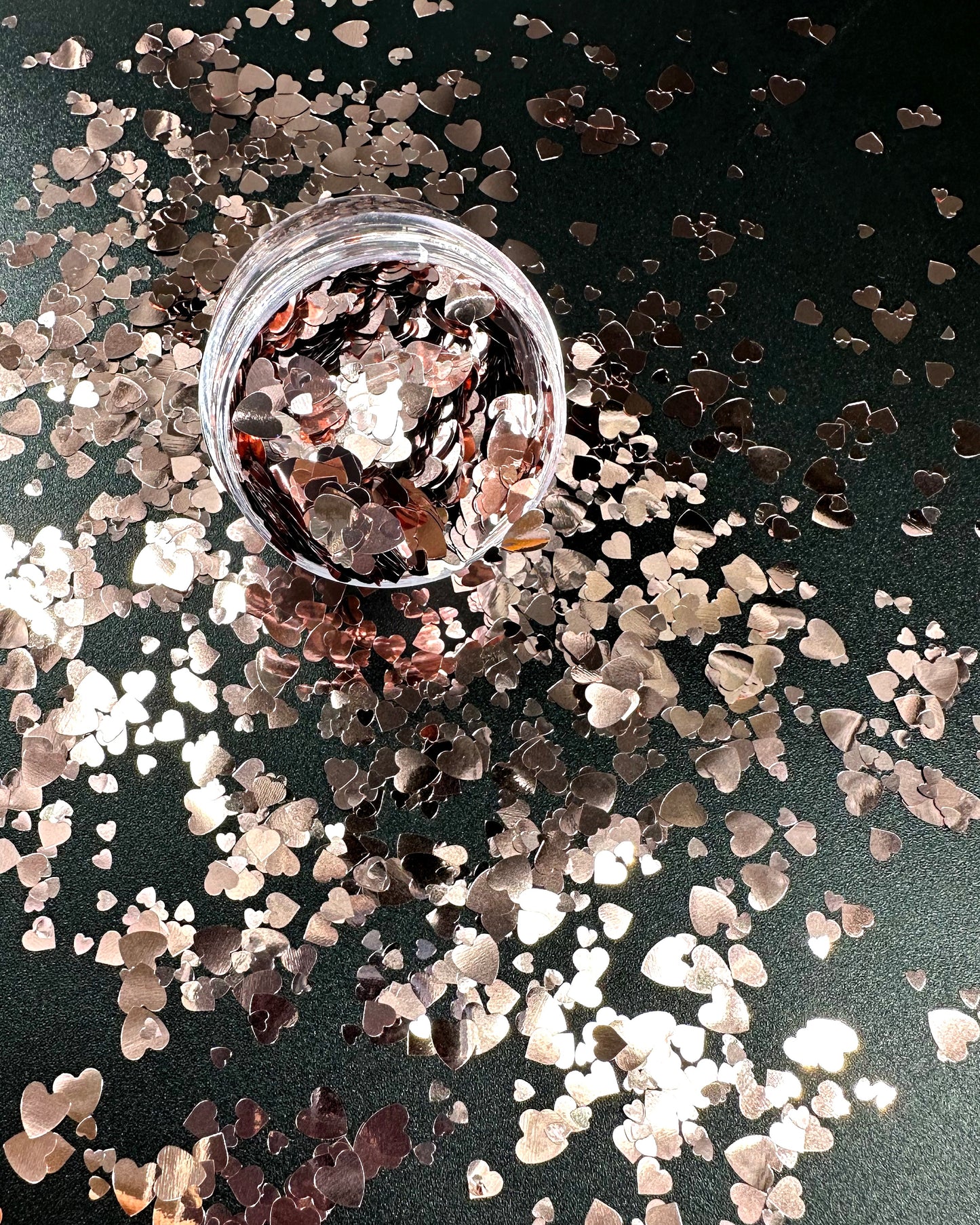Rose Gold Heart Glitter