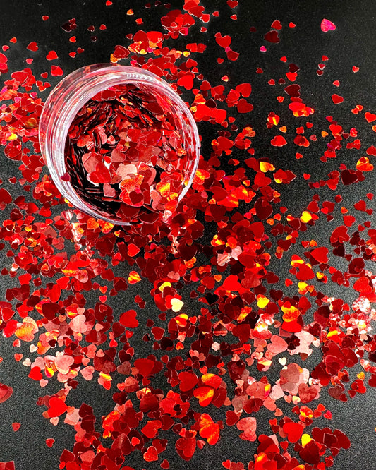 Red Heart Glitter