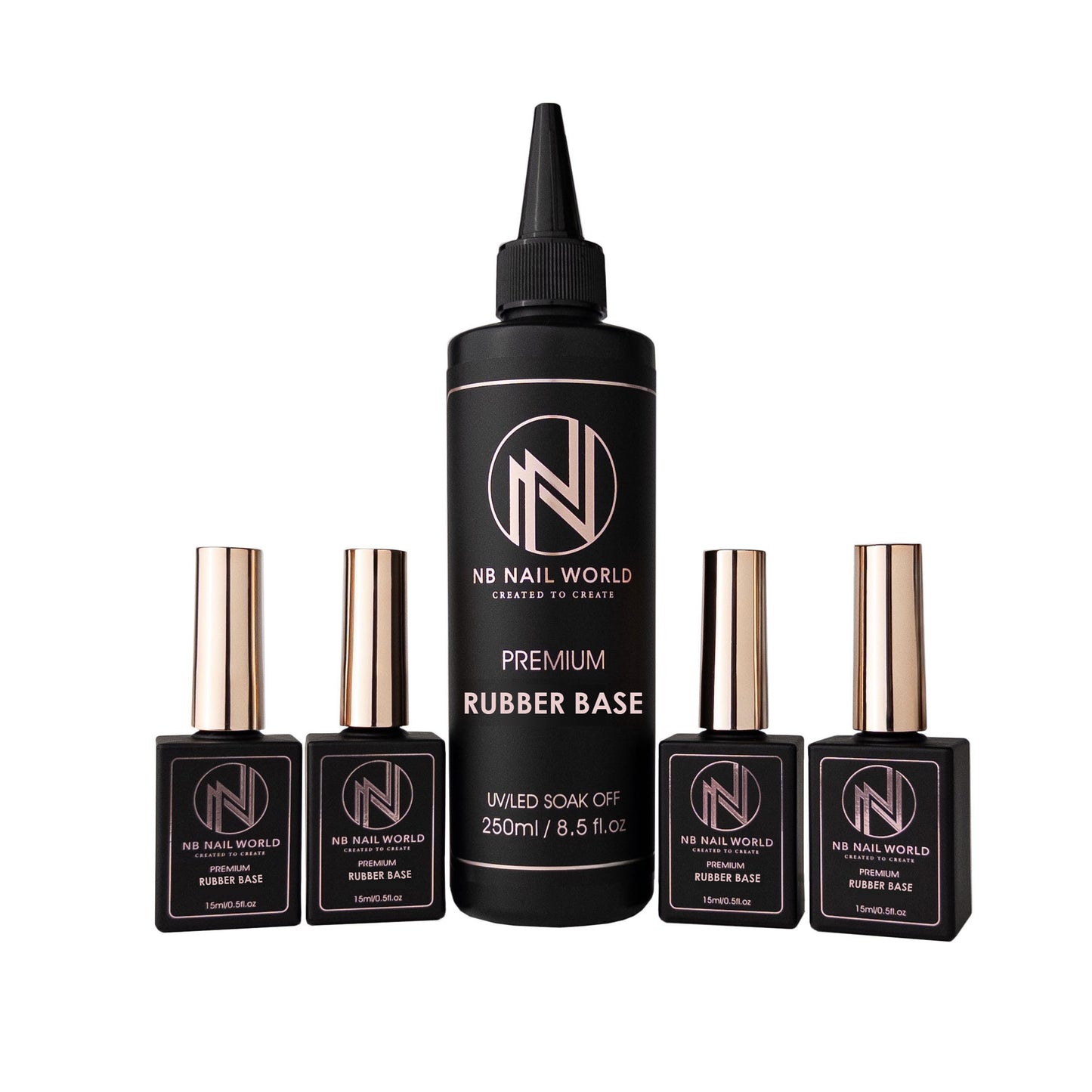 Rubber Base Clear refill 8.50z + FREE 4 empty bottle (15ml)